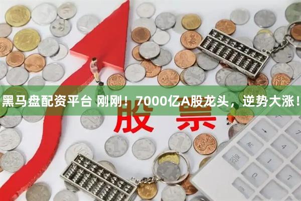 黑马盘配资平台 刚刚！7000亿A股龙头，逆势大涨！